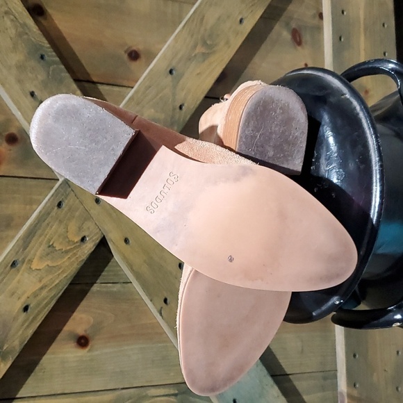 SOLUDOS SUEDE  LEATHER SHORT BOOTS SIZE 9.5 BOHO COWGIRL ANKLE BOOTIES - Picture 9 of 9